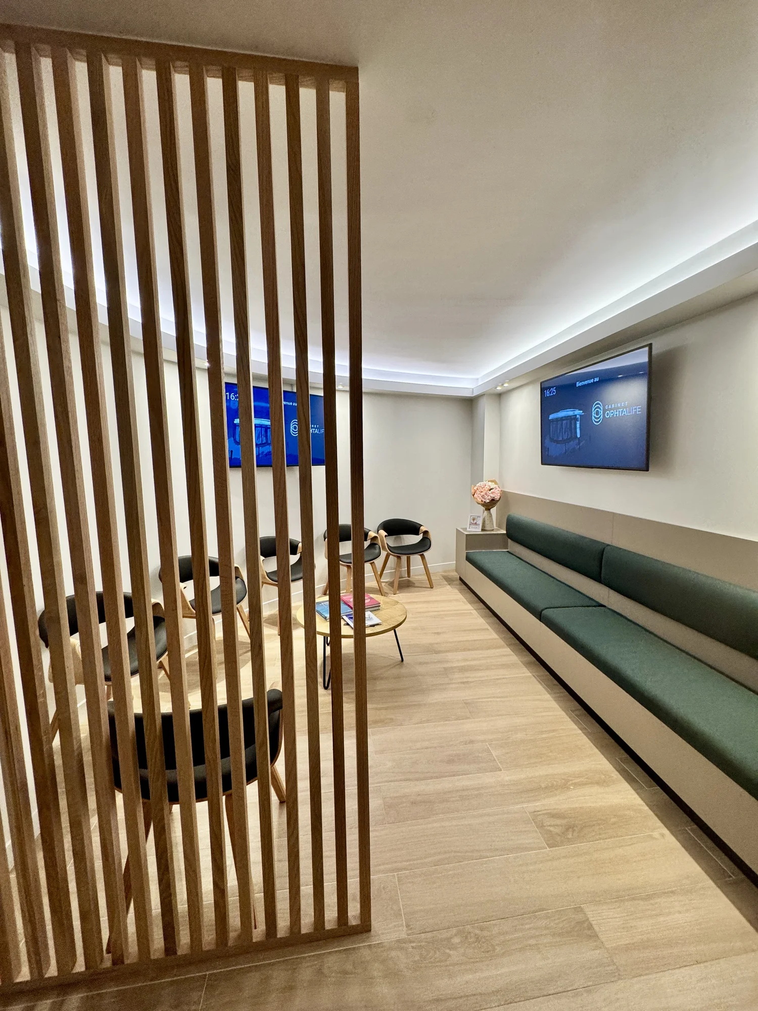 L'espace patient du cabinet Ophtalife